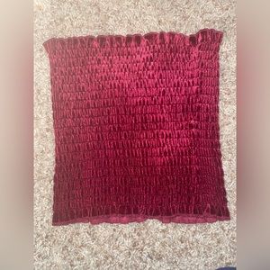 Forever 21 red velvet tube top, crop top
